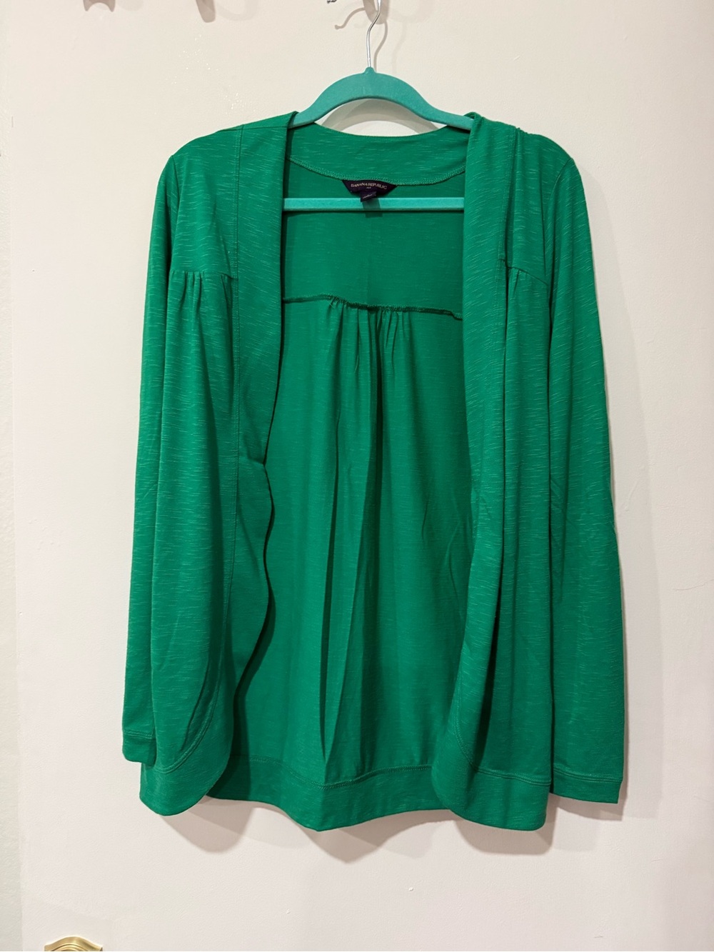 Banana Republic Bright Green Open-Front Sweater - Picture 2 of 5